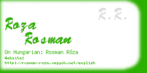 roza rosman business card